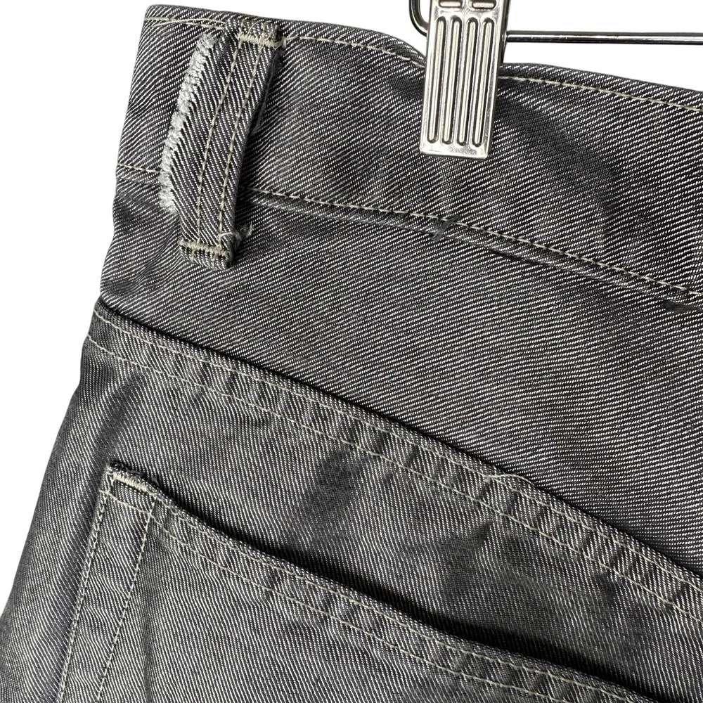 Vintage Y2K BROOKLYN XPRESS Denim Jorts Long Baggy Grey Bermuda Shorts Mens‎ 40
